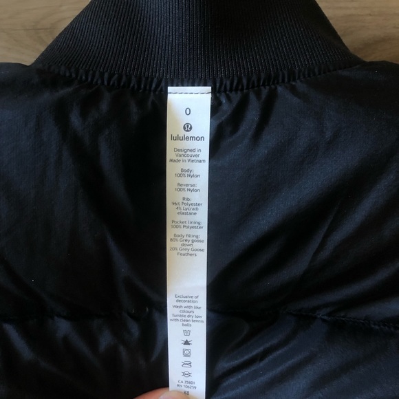 Lululemon Roam far bomber (Size 0-2) - Picture 5 of 7